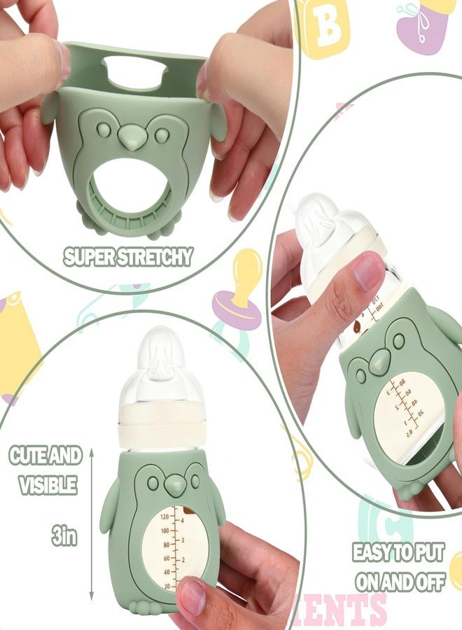 بوسوها عبوة من 3 أغطية سيليكون من BUSOHA لزجاجات MAM - أغطية زجاجات أطفال متوافقة مع زجاجات MAM الزجاجية، حامل زجاجة أطفال مضاد للكسر، 6 أونصة - Image 2